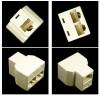 RJ45 Network Cable 1-to-2 Female-Female Spliter Coupler